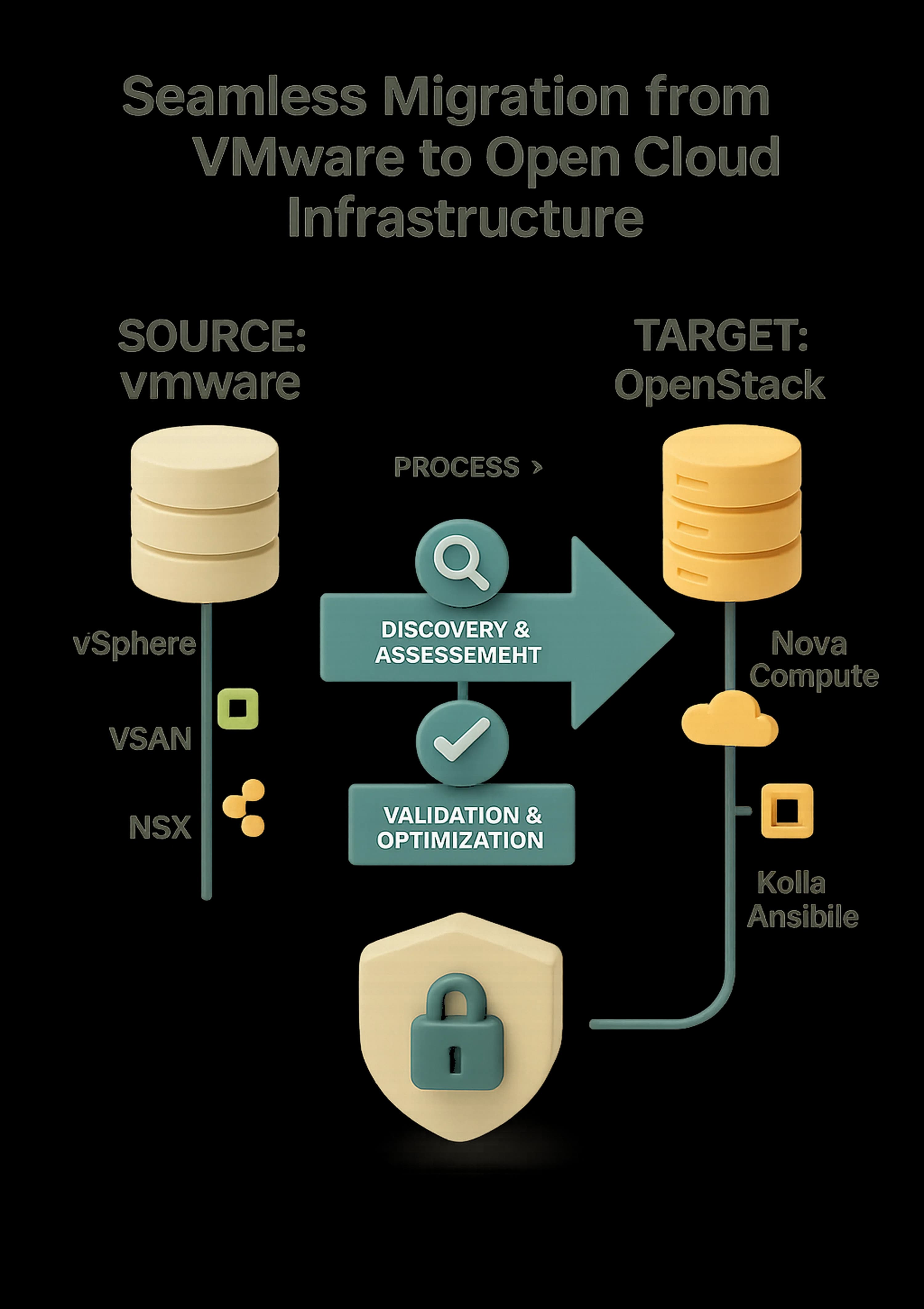 Illustration representing cloud migration and strategic planning